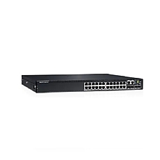 Dell EMC Powerswitch N2224X-ON, 24x1/2.5G, 4x25G, 2x40G Stacking, 1xAC PSU, IO/PS airflow, OS6, Lifetime Limited Hardware Warranty