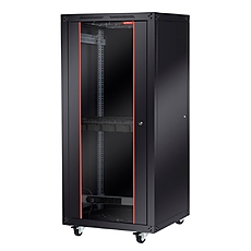 Formrack 19" Free standing rack 36U 600/600mm, height: 1829 mm, loading capacity: 600 kg, front tempered glass door, openable locking sides and back (does not include castor/feet group)