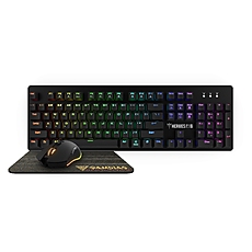 Gamdias Геймърски комплект Gaming COMBO Mechanical HERMES P1B 3-in-1 - Keyboard, Mouse, Mousepad