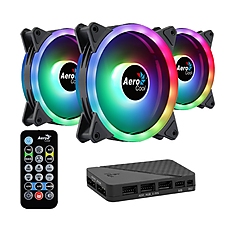 AeroCool комплект вентилатори Fan Pack 3-in-1 3x120mm - DUO 12 Pro - Addressable RGB with Hub, Remote - ACF3-DU10227.11