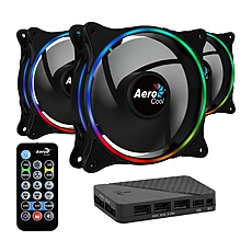 AeroCool комплект вентилатори Fan Pack 3-in-1 3x120mm - ECLIPSE 12 Pro - Addressable RGB with Hub, Remote - ACF3-EL10217.12