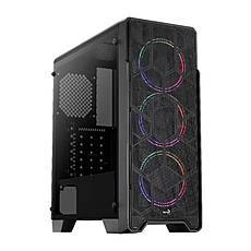 AeroCool кутия Case ATX - Ore Saturn - 3 Fans, RGB, Tempered Glass - ACCM-PV21033.11