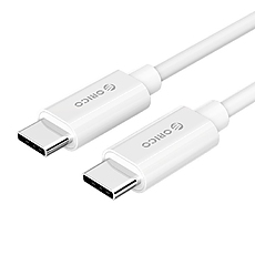 Orico Кабел Cable - Type-C to Type-C - 3A, white, 1m - BCU-10