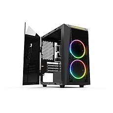 Gamdias Кутия Case mATX - Talos E1 - Addressable RGB, Tempered glass