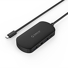 Orico хъб USB 3.1 Type C HUB 4 port - 1 x TYPE C, 3 x USB3.0 - HC1-BK-PRO