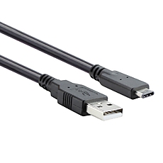 VCom Кабел USB 3.1 Micro type C / USB 2.0 AM Black - CU405-1.8m