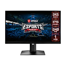 MSI Optix MAG251RX, 24.5", 1ms, 240Hz, IPS, FHD 1920x1080, AG, HDR 400, G-SYNC Compatible, FreeSync, Gaming OSD, 400 nits, 1000:1, DCR 100M:1, 2 x HDMI 2.0, DP 1.2a, 1x USB C (DP alt.), 1x Earphone, Tilt, Heigh Adj., VESA100, Frameless, 9S6-3BA37T-002