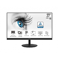 MSI PRO MP271, 27", IPS, 5ms, FHD 1920x1080, Exclusive Display Kit, Anti-Glare, Less Blue Light, Anti-Flicker, Speakers 2x2W, HDMI (Up to 75Hz), VGA, Mic-in, Headphone out, 250 cd/m2, Tilt, VESA 100, 9S6-3PA2CT-039