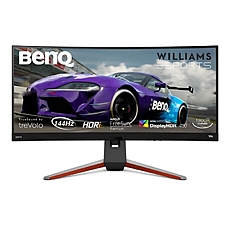 BenQ MOBIUZ EX3415R, 34'' IPS, 144hz, 1ms, 3440x1440, 21:9 Curved Gaming, FreeSync Premium, Flicker-free, Light Tuner, DCI P3 98%, HDR 400, HDRi, B.I.+, LBL, Black eQualizer, 1000:1, 400 nit, treVolo 2x2W+5W woofer, 2x HDMI 2.0, DP, Height Adj., Gray