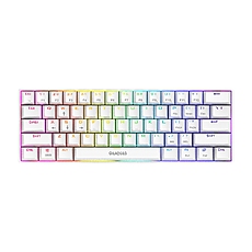 Gamdias геймърска клавиатура Gaming Keyboard Mechanical - HERMES E3 RGB - White, 61 keys, 1000Hz