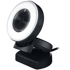 Razer Kiyo - Ring Light Equipped Broadcasting Camera ,Desktop streaming camera with multi-step ring light,High fps HD Video (720p 60fps/1080p 30fps),Compatible with Open Broadcaster Software and Xsplit