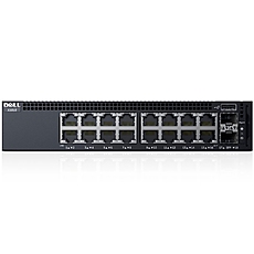 Dell Networking X1018 Smart Web Managed Switch, 16x 1GbE and 2x 1GbE SFP ports