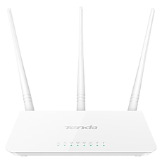 Tenda Wi-Fi Router 300Mbps, 3x5dbi fixed antennas, 1x10/100Mbps WAN Port, 3x10/100Mbps LAN ports; 2.4GHZ, DHCP, PPPoE, Static IP, PPTP, L2TP, WPS, WISP