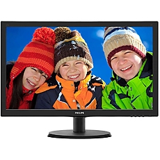 Monitor LED Philips 240V5QDSB/00, V-line, 23.8'' 1920x1080@60Hz, 16:9, IPS, 5ms, 250nits, Black, 3 Years, VESA100x100/VGA/DVI/HDMI/