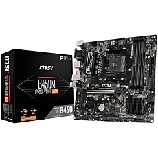 MSI Main Board Desktop B450M PRO-VDH MAX (B450, AM4, 4xDIMMs, 1x PCIe 3.0 x16 slot,1x M.2 slot,4x USB 3.2 Gen1,4x USB 2.0,1x HDMI,1x DVI-D,1x VGA,Gigabit LAN, 7.1 HD Audio, mATX, Retail)