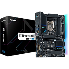 ASROCK Main Board Desktop Z590 EXTREME (S1200, Z590, 4xDDR4, 1xPCIe 4.0x16, 1xPCIe 3.0x16, 3xPCIe 3.0x1, 6x SATA, 1x M.2 PCIe Gen4x4, 2xM.2, 2x USB3.2 Gen2, 6x USB3.2 Gen1, 6xUSB2.0, DP, HDMI, 2.5GLAN, SVGA Holder, ATX, Retail)