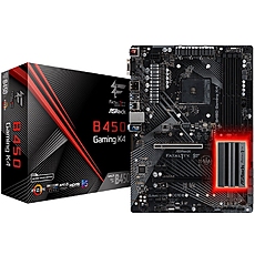 ASROCK Main Board Desktop B450 GAMING K4 (SAM4,4xDDR4,2xPCI 3.0x16,4xPCI Ex1,SATA III,1xM.2,1xUlraM.2,USB3.0,GLAN, VGA,HDMI,DP) mATX Retail