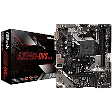 ASROCK Main Board Desktop AM4 A320, 2xDDR4, 1xPCI-E x1, 3xPCI-E x16, DVI-D,VGA, 4 SATA3, 6 USB 3.0 mATX