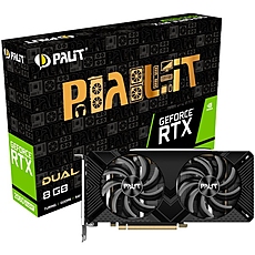 PALIT Video Card GeForce RTX 2060 SUPER nVidia, DUAL 8GB GDDR6,256bit ,DVI,HDMI,1xDP,part# NE6206S018P2-1160A