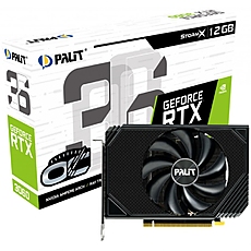 Palit RTX 3060 StormX OC 12GB GDDR6, 192bit, 1xHDMI, 3xDP, PCI-E 4.0, max resolution 7680x4320, recommended Power 550W, NE63060S19K9-190AF.