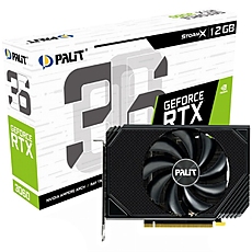 Palit RTX 3060 StormX 12GB GDDR6, 192bit, 1xHDMI, 3xDP, PCI-E 4.0, max resolution 7680x4320, recommended Power 550W, NE63060019K9-190AF.