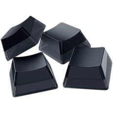 Razer Phantom Keycap Upgrade Set - Black, ABS Material, Keycap Count: 128, Translucent sides, Bottom-lasered legends, Standard bottom row US and UK layout supported, Fits most cross-shaped axis switches