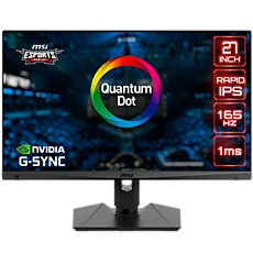 MSI Optix MAG274QRF-QD Gaming Monitor, 27" 165Hz, WQHD (2560 x 1440) 16:9, Rapid IPS Anti-glare, Quantum Dot, 1ms, 300nits, 1000:1, 178°/178°, HDR, G-sync Compatible, 1x DP, 2x HDMI, 1x Type-C, 2x USB 2.0 Type A, 1x Earphone out, Adjustable Stand, 3Y