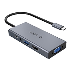 Orico докинг станция Docking Station Type-C Power Distribution 60W - HDMI, Type-C x 1, USB3.0 x 1, VGA, Audio -  MC-U501P