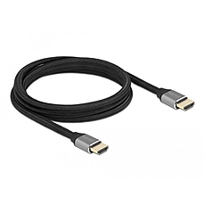 Кабел Delock Ultra High Speed, HDMI мъжко - HDMI мъжко, 48 Gbit/s, 8K 60 Hz, 2 м, Сив