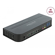 KVM превключвател, Delock 11481, 2-портов, USB, HDMI, Audio