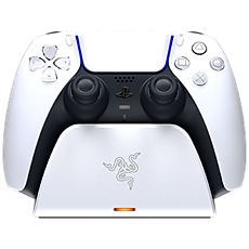 Razer Quick Charging Stand for PS5 - White, Quick Charge, Curved Cradle Design, Matches Your PS5 DualSense Wireless Controller, Powered by USB (Controller not included)