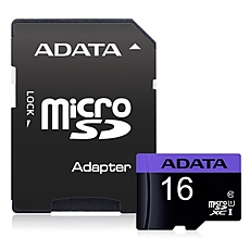 ADATA 16GB MicroSDHC UHS-I CLASS 10 (with adapter)