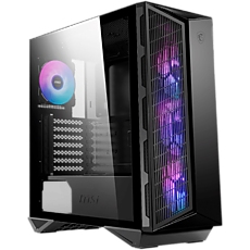 MSI MPG GUNGNIR 111R, Mid-Tower, ATX/Micro-ATX/Mini-ITX, 2x USB 3.2 Gen 1 Type-A, 1x USB 3.2 Gen 2x2 Type-C, 1x Audio/1x Mic, 4x 120mm ARGB Fans, Mesh Front Panel, 4mm Tempered Glass