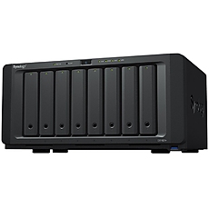 Synology DiskStation DS1821+, Tower, 8-Bay 3.5'' SATA HDD/SSD, 2 x M.2 2280 NVMe SSD, CPU AMD Ryzen Quad-core 2.2 GHz, 4 GB DDR4 ECC SODIMM, 4 x RJ-45 1GbE LAN, 4 x USB 3.2 Gen 1, 2 x eSATA (expandable to 15 with 2x DX517), 1 x PCIe Gen3 x8, 6kg,3y w