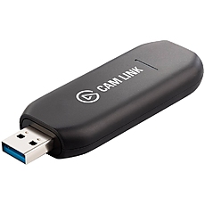 Elgato Cam Link 4K, 2160p 30FPS, 1080p 60FPS, HDMI (unencrypted) Input, 3840x2160p30, 1920x1080p60, 1280x720p60, 720x576p50, 720x480p60, Real-Time Feedback, 8.1 x 1.2 x 3.1 cm, 20g, Requirements: Windows 10 (64-bit), macOS Sierra 10.12, USB 3.x port