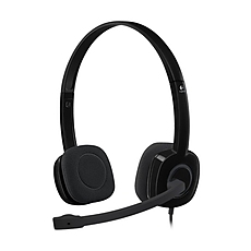 LOGITECH H151 Corded Stereo Headset - BLACK - 3.5 MM