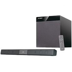 Bluetooth Sound Bar Audio System F&D T-360X 80W (RMS) 4x2.25'' full range drivers, 8'' driver for subwoofer, 20Hz - 120Hz, 130Hz-20kHz, Wireless IR full function remote control, CSR Bluetooth 4.0, Optical input, AUX