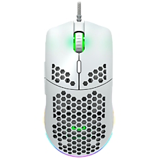 CANYON,Gaming Mouse with 7 programmable buttons, Pixart 3519 optical sensor, 4 levels of DPI and up to 4200, 5 million times key life, 1.65m Ultraweave cable, UPE feet and colorful RGB lights, White, size:128.5x67x37.5mm, 105g