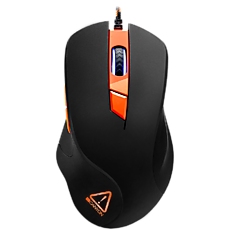 CANYON Eclector GM-3 Wired Gaming Mouse with 6 programmable buttons, Pixart optical sensor, 4 levels of DPI and up to 3200, 5 million times key life, 1.65m Braided USB cable,rubber coating surface and colorful RGB lights, size:130*75*40mm, 140g