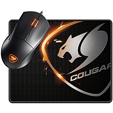 COUGAR MINOS XC GAMING GEAR COMBO, Mouse Minos XC + Mouse Pad Speed XC, Mouse: ADNS-3050 Optical gaming sensor, 4000 DPI, 1000Hz Polling Rate, 128KB On-board Memory, LED Backlight, Mouse pad: Thickness 3 (mm), Cloth/Nature Rubber, 260(W) X 210(L)mm