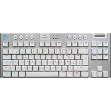 LOGITECH G915 TKL Tenkeyless LIGHTSPEED Wireless RGB Mechanical Gaming Keyboard - WHITE - US INT'L - 2.4GHZ/BT - INTNL - TACTILE SWITCH