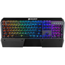 COUGAR ATTACK X3 -  Iron Gray - Red Cherry MX RGB Mechanical Gaming Keyboard,N-key rollover (USB mode support),Full key backlight (16.8 million colors), On-board memory,Aluminum/Plastic,COUGAR UIX System