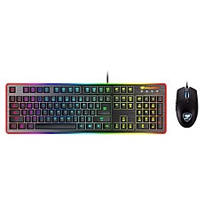 COUGAR DEATHFIRE EX COMBO Gaming Keyboard with Gaming Mouse, Hybrid Mechanical (20 million keystrokes),19-Key Rollover,8 backlight effects/8 colors backlight, ADNS-5050 Optical gaming mouse sensor, Resolution-1000/500/1500/2000 DPI