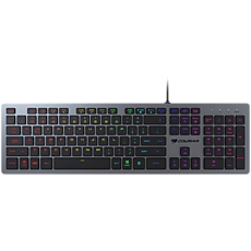 COUGAR VANTAR AX BLACK, Gaming Keyboard, Flat Caps With Scissor-Switch, CNC Unibody Aluminum Frame, 19-Key Rollover, Eight Backlight Effects, Adjustable Stand, Dimensions: 445 x 127 x 15.5 mm