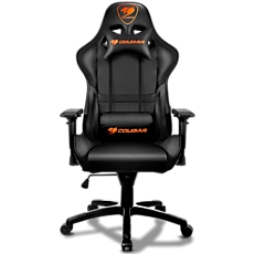 COUGAR Armor Gaming Chair Black, Piston Lift Height Adjustment,180Вє Reclining,Adjustable Tilting Resistance,3D Adjustable Arm Rest,Full Steel Frame,Ultimate Quality: Class 4 Gas Lift Cylinder