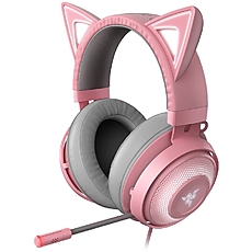 Razer Kraken Kitty Ed. - Quartz, Gaming Headset, Razer Chroma RGB, Stream Reactive Lighting, Cosplay Mode, 50 mm audio drivers, USB, Active noise-canceling Microphone, Volume Control