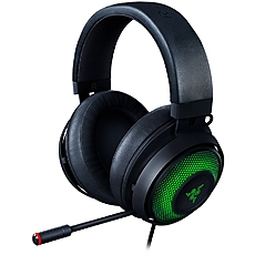 Razer Kraken Ultimate, THX Spatial Audio, Custom-tuned 50mm drivers, Active noise-canceling microphone, Eyewear-friendly cooling gel cushions, Razer Chroma RGB, Frequency response: 20 Hz – 20 kHz, Connection type: USB Digital, Oval ear cushions