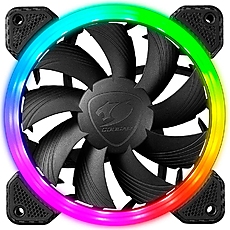 COUGAR Vortex HPB 120 RGB Cooling Fan, Hydro-Dynamic Bearing, Speed PWM 600-1500 R.P.M, Air Flow 43.54 CFM 73.94 m3/h, Dimensions 120 x 120 x 25mm