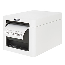 Citizen CT-E651 Printer; Bluetooth, USB, Pure White