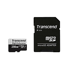 Transcend 256GB micro SD w/ adapter U3, High Endurance